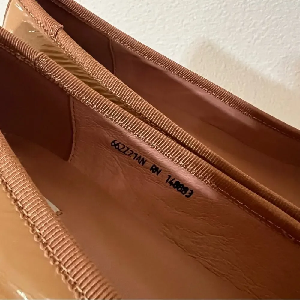 BiBi Lou | Anthropologie tan patent leather ballet heels NEW 11